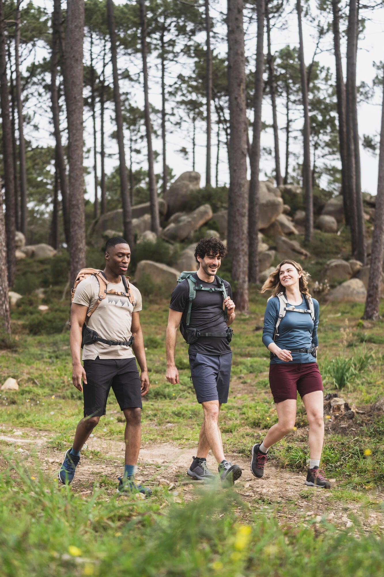 Quechua Men's Hiking Synthetic Short-Sleeved T-Shirt MH100 - Image 10