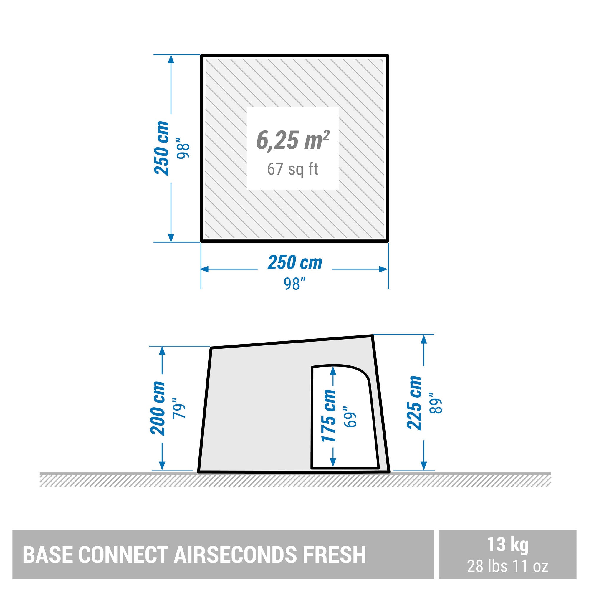 Quechua Air Seconds Inflatable Camping Shelter 6 Person *Factory Seconds* - Image 2