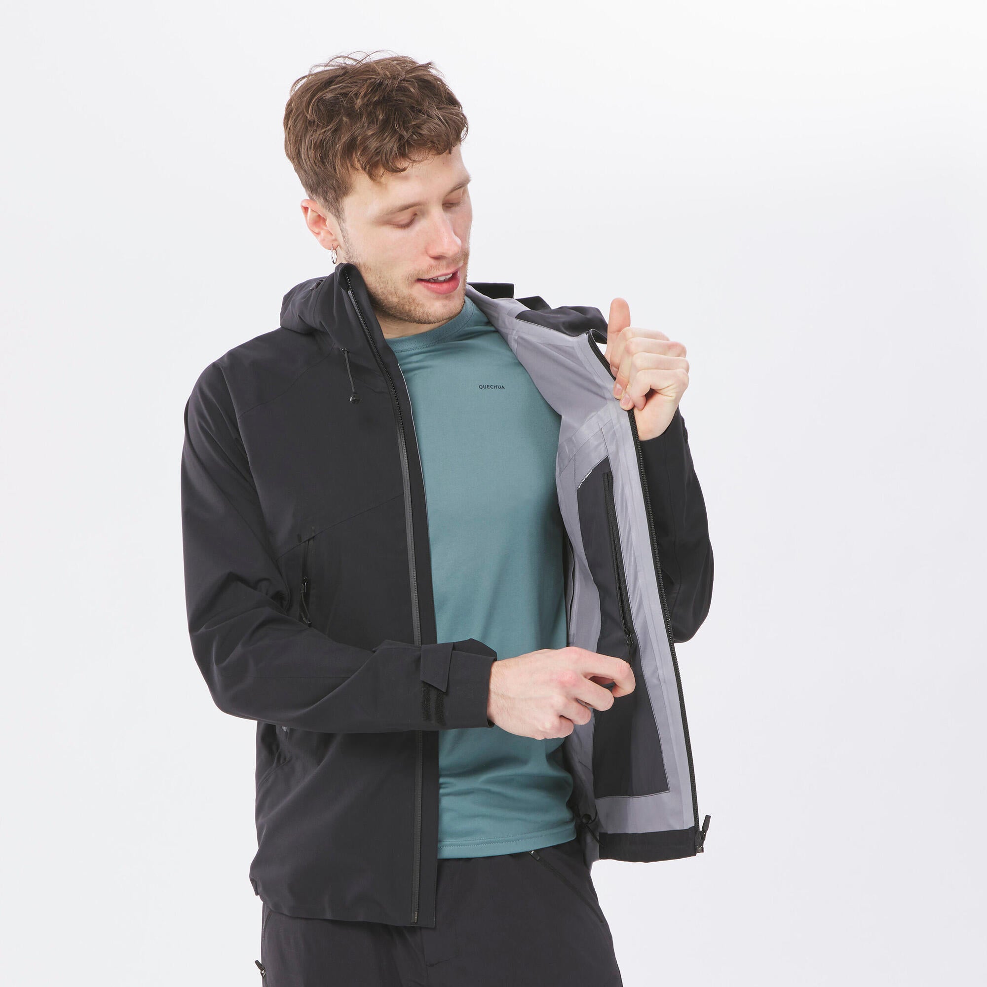 Quechua Men's MH500 Hiking Lightweight Waterproof Jacket - Image 26