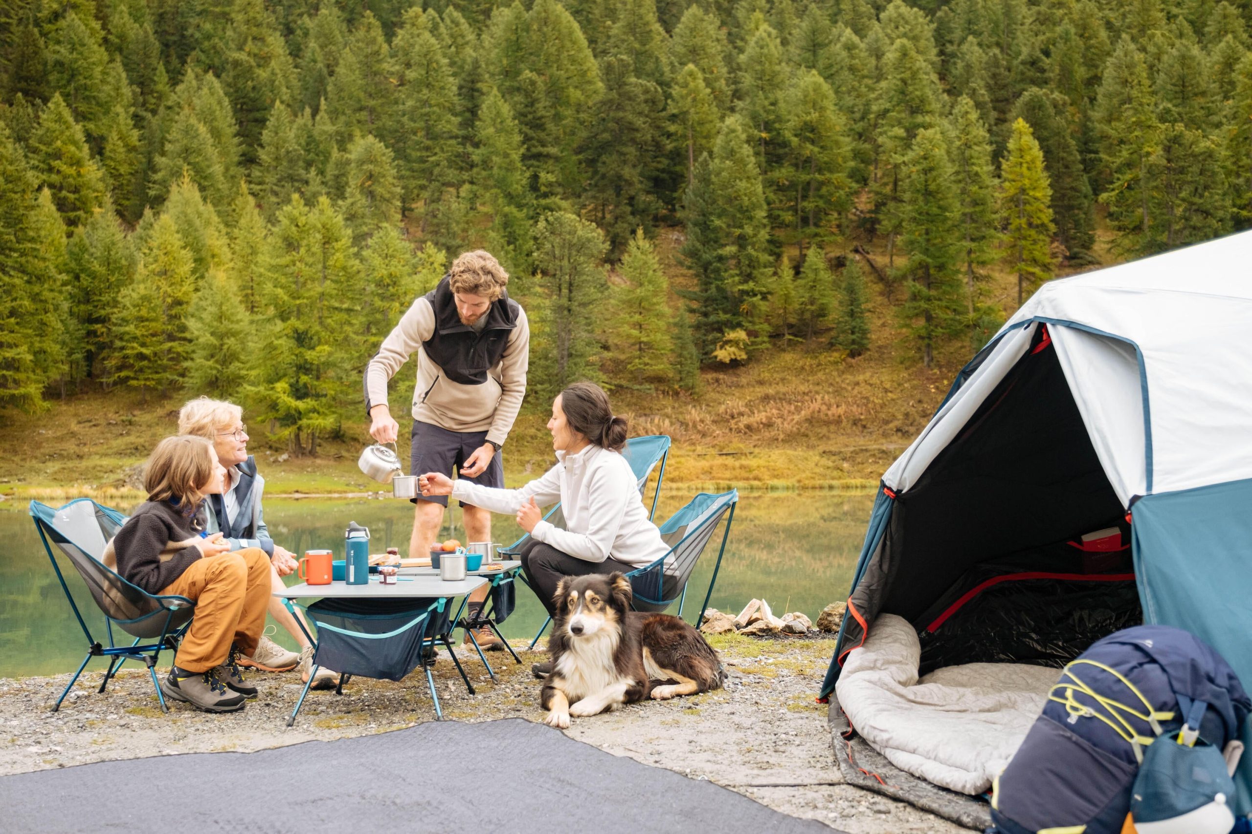 Quechua 2 Second Easy Fresh & Black Waterproof Pop Up Camping Tent 3 Person - Image 27