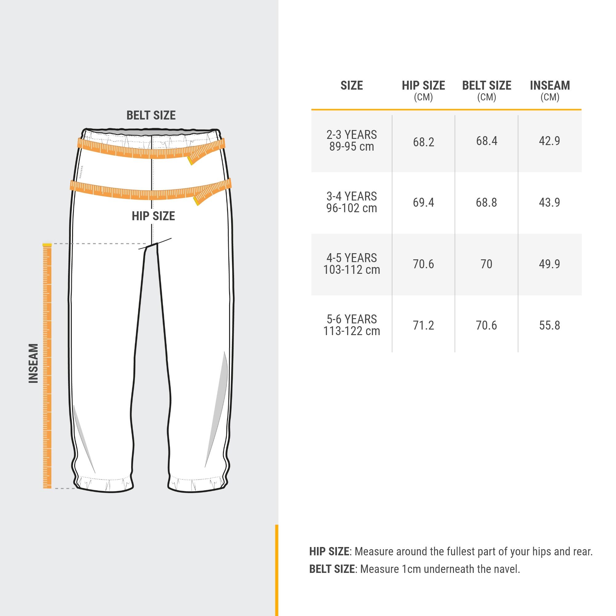 Quechua Kids' MH100 Waterproof Hiking Overpants ?C Ages 2?C6 - Image 3