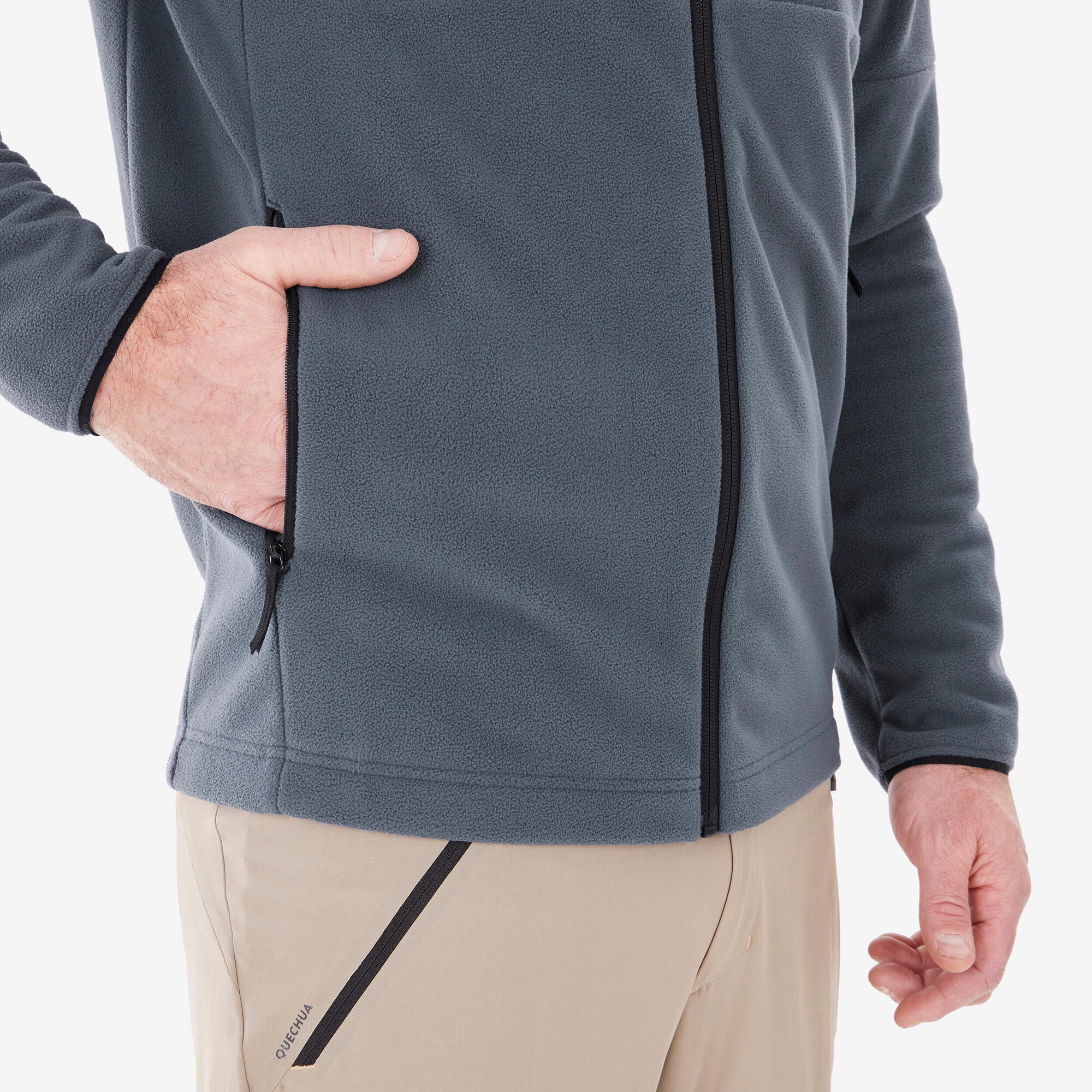 Quechua Men's MH500 Full Zip Fleece Hiking Jacket - Image 4