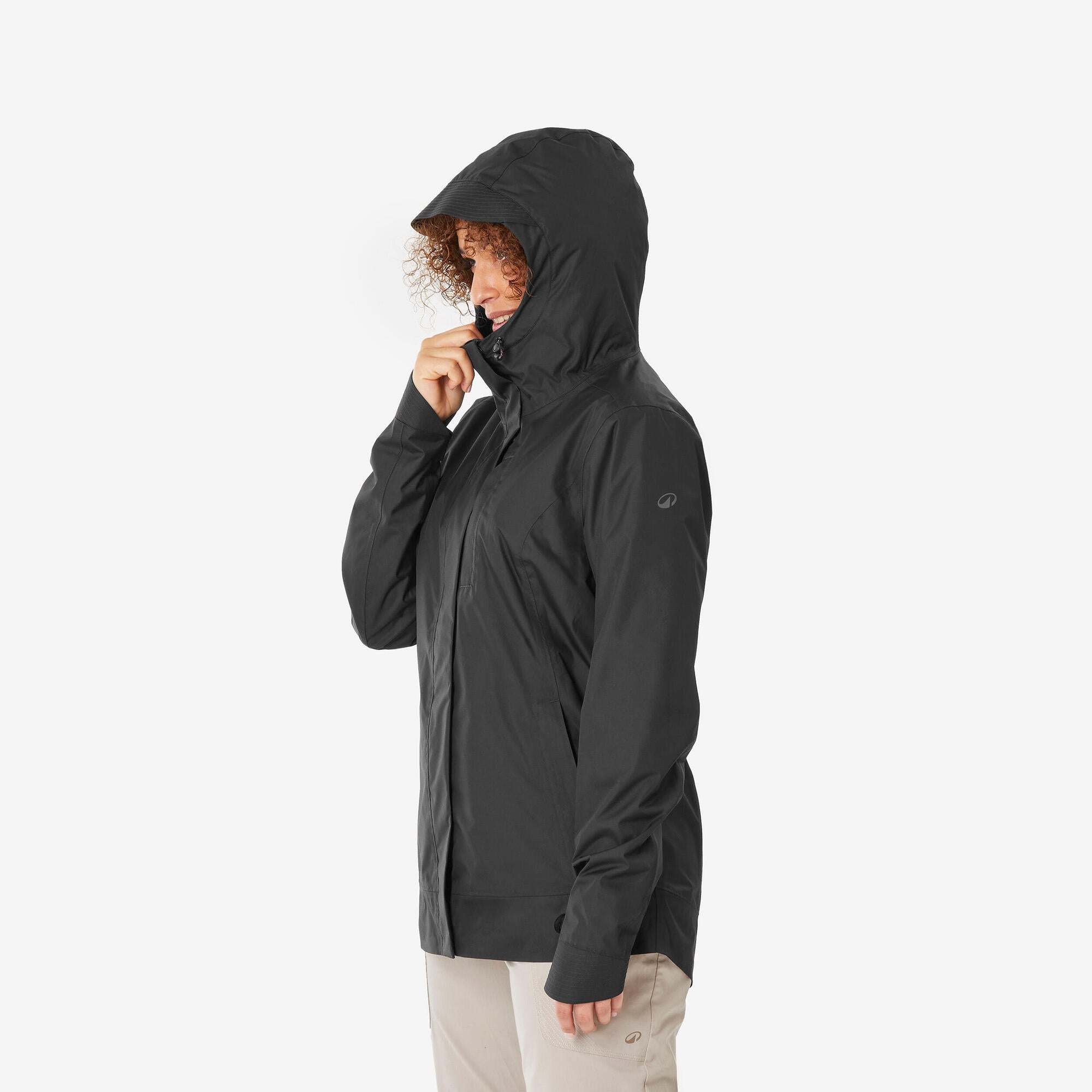 Quechua Women's NH500 Waterproof Hiking Rain Jacket - Image 9