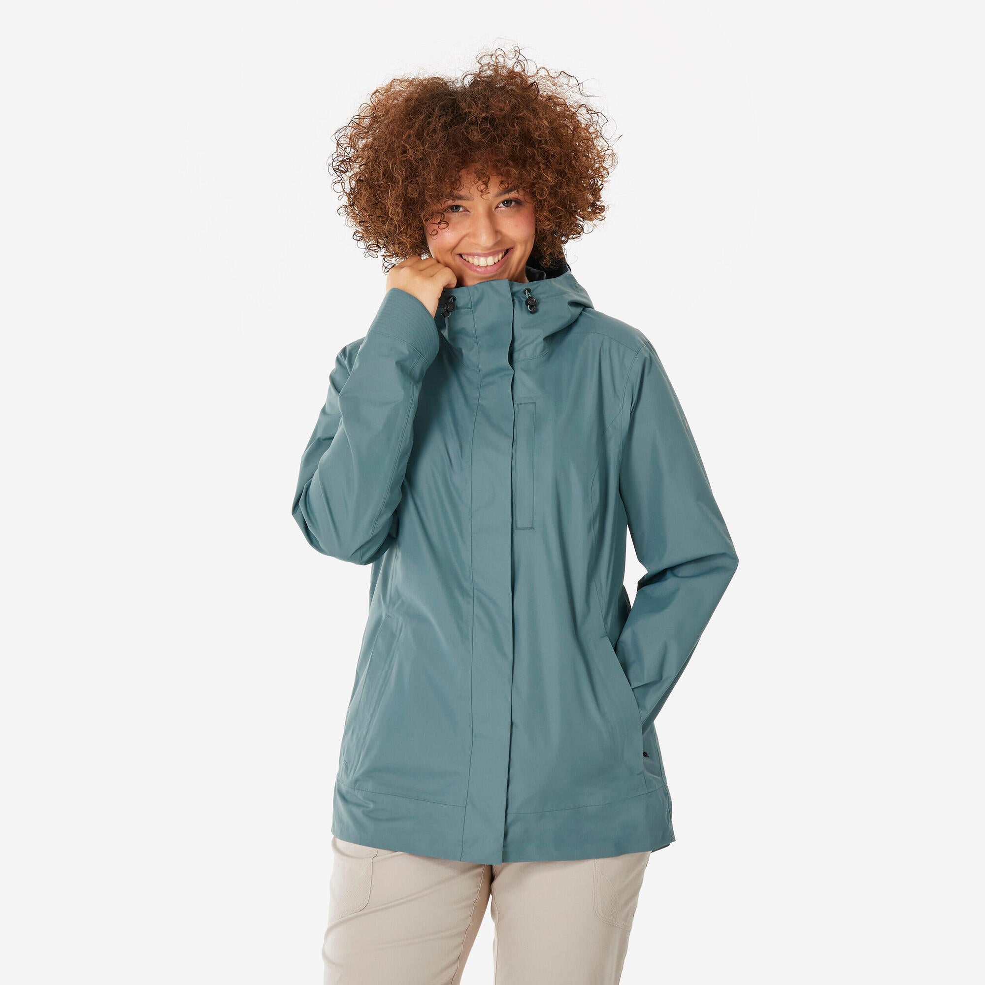 Quechua Women's NH500 Waterproof Hiking Rain Jacket - Image 27