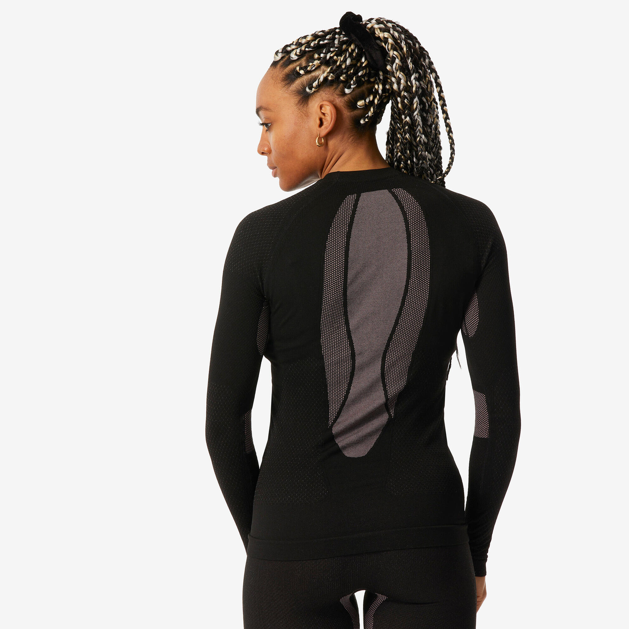Wedze Women's BL500 Seamless Ski Base Layer Top - Image 2